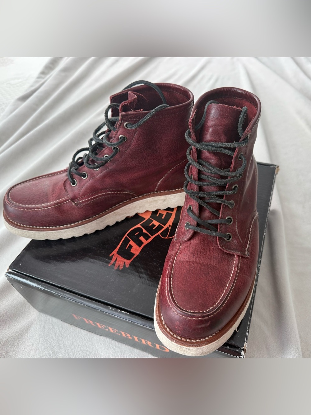 Freebird Men's Burgundy Leather Boots